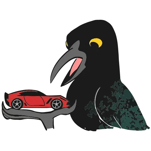 🚗 Эмодзи «Ворон Морон» для Telegram