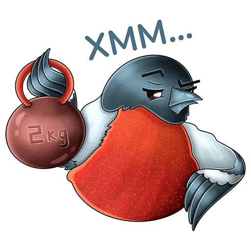 🤔 Стикер «Птичий базар» для Telegram
