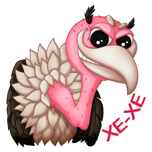 😈 Стикер «Птичий базар» для Telegram
