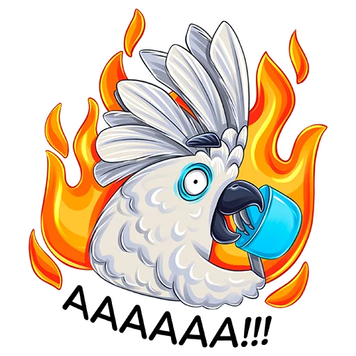 😧 Стикер «Птичий базар» для Telegram