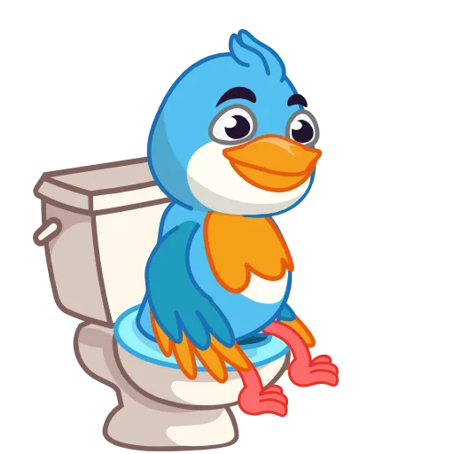 🚽 Стикер «Birdy» для Telegram