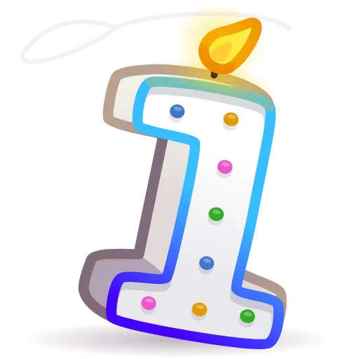 1️⃣ Эмодзи «birthdaytg 1» для Telegram