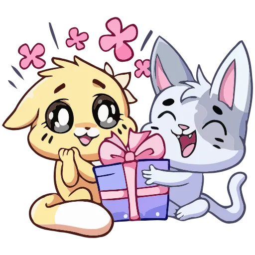 🎁 Эмодзи «Бисквит и Ванилька вместе навсегда» для Telegram