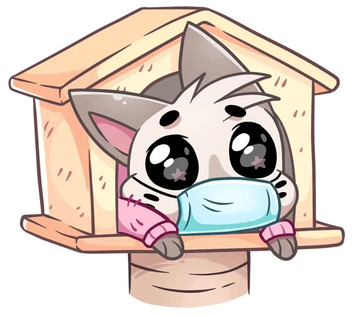 😷 Стикер «Бисквит в свитере но без надписей» для Telegram