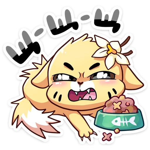 👹 Стикер «Бисквит и Ванилька серые» для Telegram