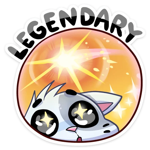 🤩 Стикер «Бисквит и Ванилька серые» для Telegram