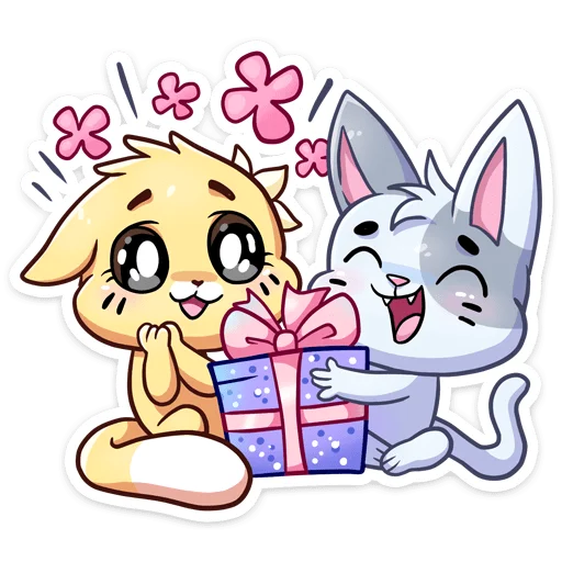 🎁 Стикер «Бисквит и Ванилька вместе навсегда» для Telegram