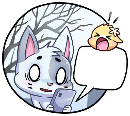😨 Стикер «Бисквит и Ванилька вместе навсегда» для Telegram