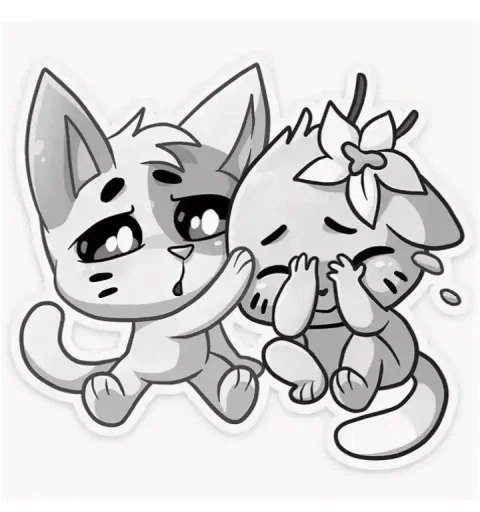 🤩 Стикер «Бисквит и Ванилька» для Telegram
