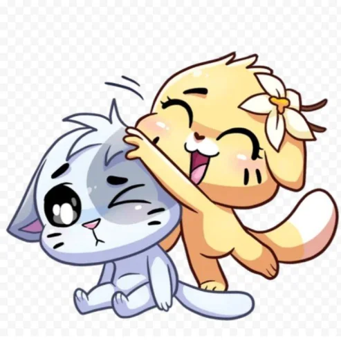 🤩 Стикер «Бисквит и Ванилька» для Telegram