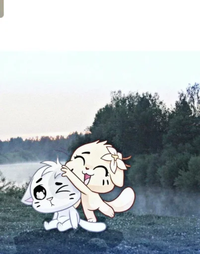 🤩 Стикер «Бисквит и Ванилька» для Telegram