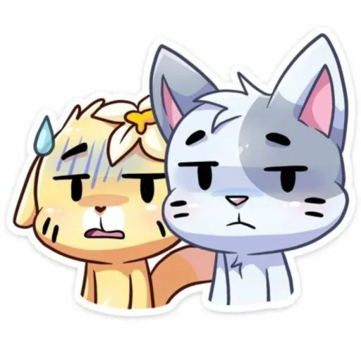 🤩 Стикер «Бисквит и Ванилька» для Telegram