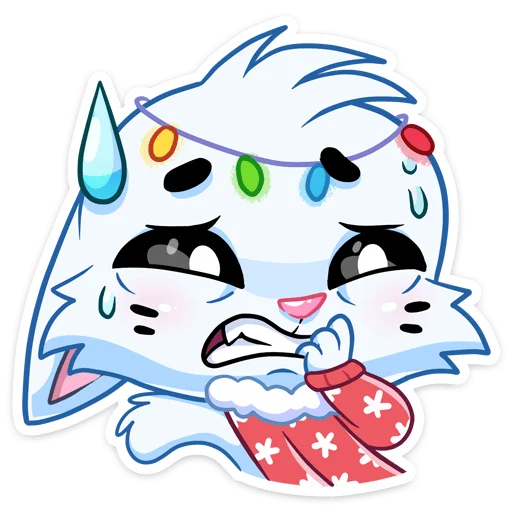 😬 Стикер «Новогодний Бисквит без надписей» для Telegram