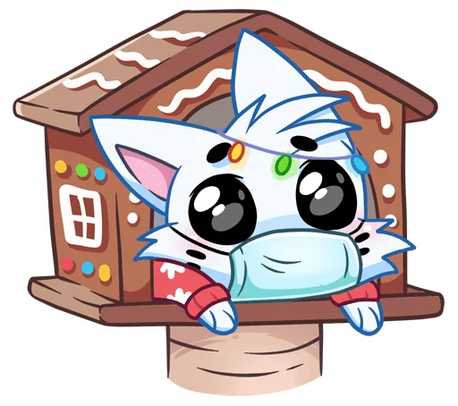 😷 Стикер «Новогодний Бисквит без надписей» для Telegram