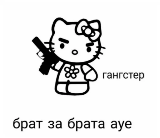 🤠 Стикер «Bitch Kitty?» для Telegram