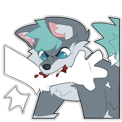 🩸 Стикер «Rix (Wolfdog & Dogzilla)» для Telegram