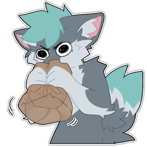 😫 Стикер «Rix (Wolfdog & Dogzilla)» для Telegram