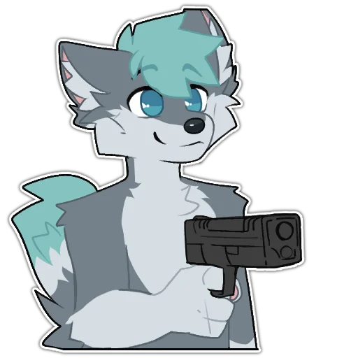 🔫 Стикер «Rix (Wolfdog & Dogzilla)» для Telegram