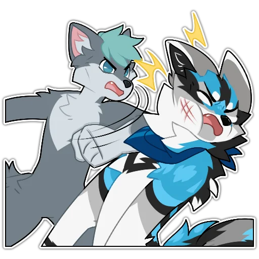 👊 Стикер «Rix (Wolfdog & Dogzilla)» для Telegram