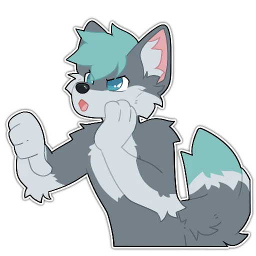 👎 Стикер «Rix (Wolfdog & Dogzilla)» для Telegram