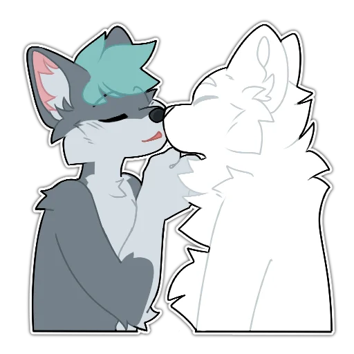 😚 Стикер «Rix (Wolfdog & Dogzilla)» для Telegram