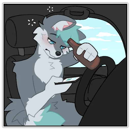 🍹 Стикер «Rix (Wolfdog & Dogzilla)» для Telegram