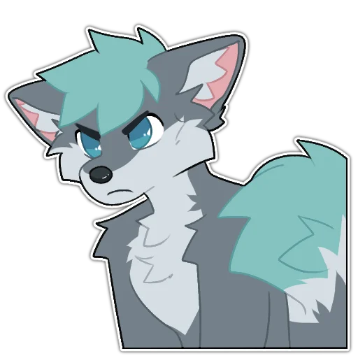 😠 Стикер «Rix (Wolfdog & Dogzilla)» для Telegram