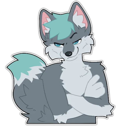 😏 Стикер «Rix (Wolfdog & Dogzilla)» для Telegram