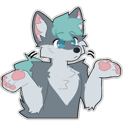 🤷 Стикер «Rix (Wolfdog & Dogzilla)» для Telegram