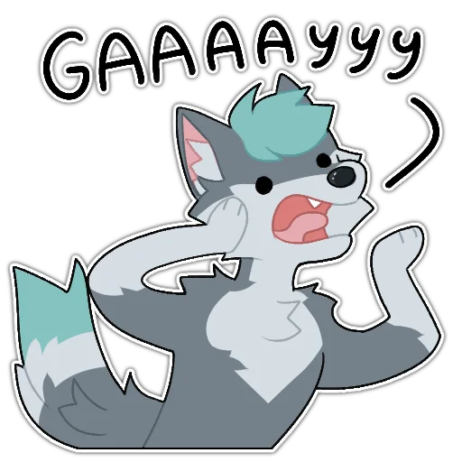 🏳️‍🌈 Стикер «Rix (Wolfdog & Dogzilla)» для Telegram
