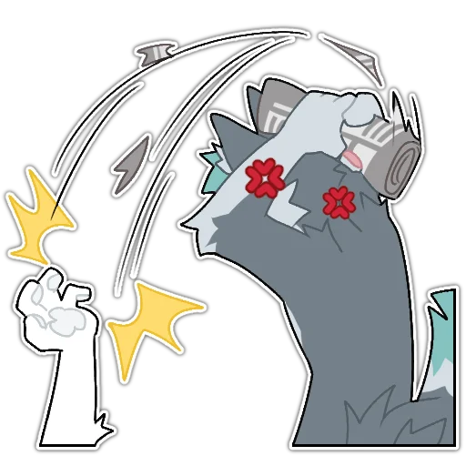 🗞 Стикер «Rix (Wolfdog & Dogzilla)» для Telegram