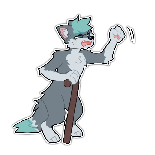 👻 Стикер «Rix (Wolfdog & Dogzilla)» для Telegram
