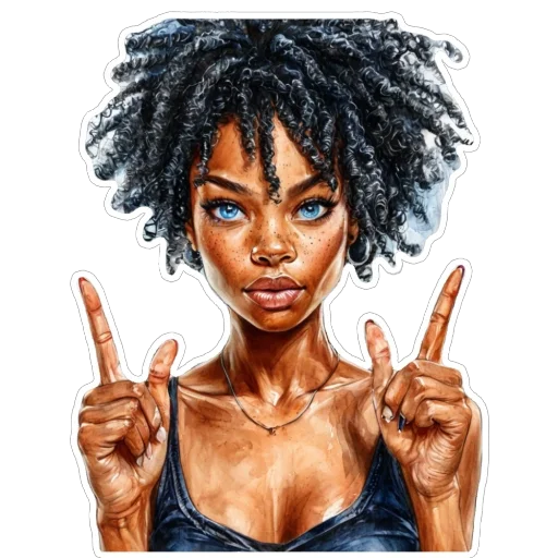 ☝️ Стикер «Black» для Telegram