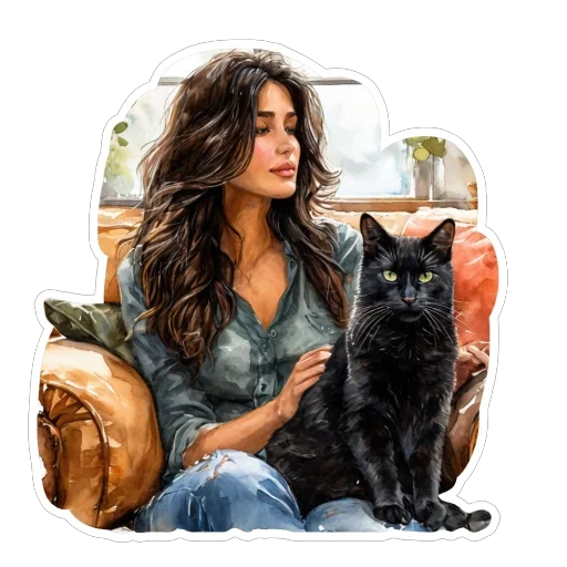 🐈‍⬛ Стикер «Black» для Telegram
