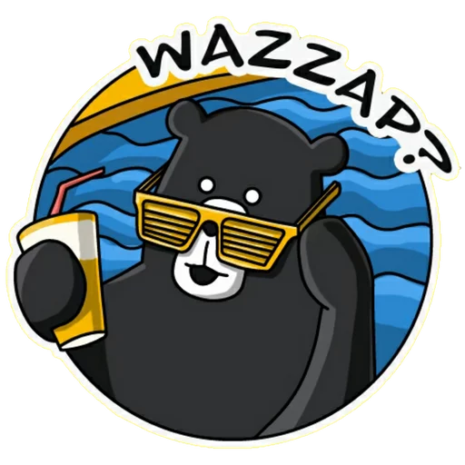 😵 Стикер «Black Bear Coffee» для Telegram