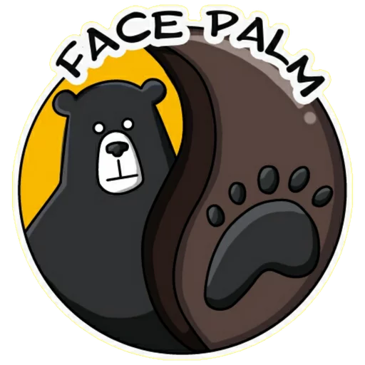 🤭 Стикер «Black Bear Coffee» для Telegram