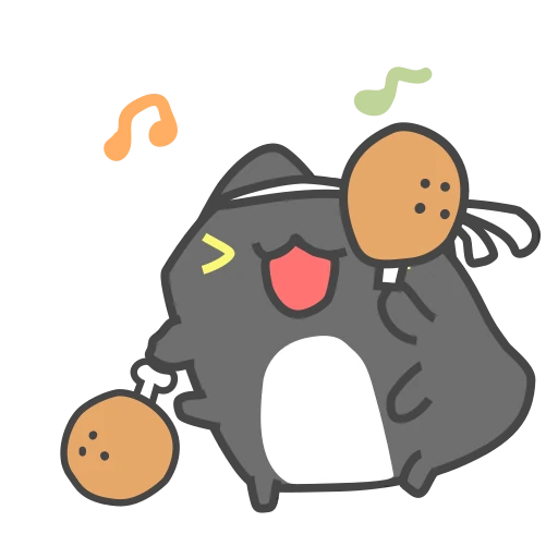 🍗 Стикер «Black Capoo» для Telegram