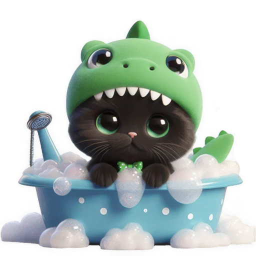 🛁 Стикер «Пушистый Стегозавр» для Telegram