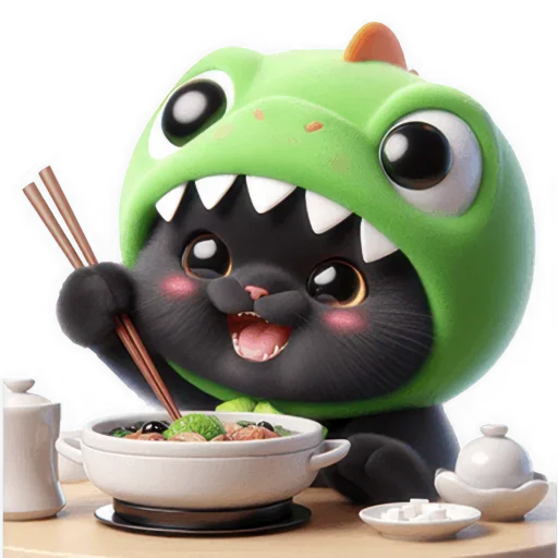 🍝 Стикер «Пушистый Стегозавр» для Telegram