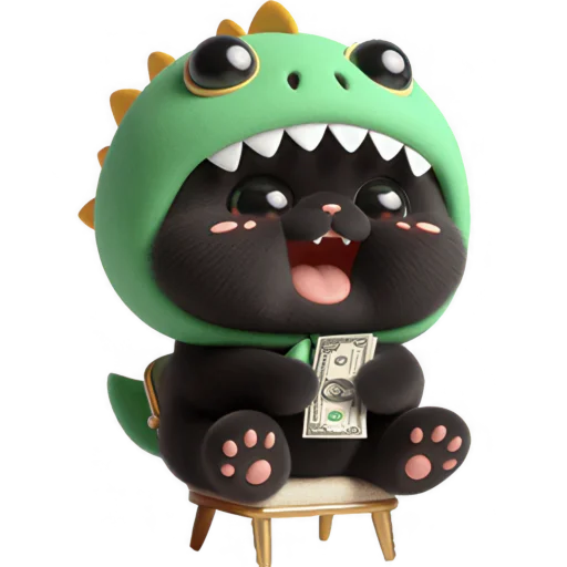 💸 Стикер «Пушистый Стегозавр» для Telegram
