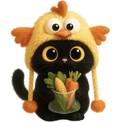 🥕 Стикер «Чикен киса» для Telegram