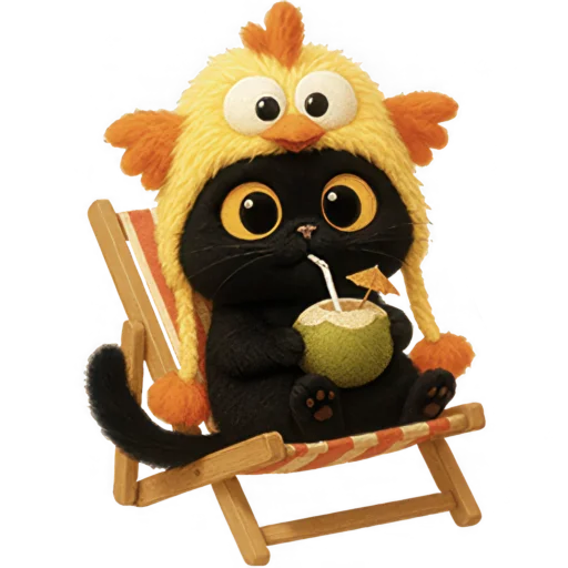 🍹 Стикер «Чикен киса» для Telegram