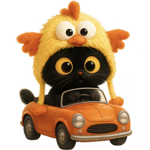 🚗 Стикер «Чикен киса» для Telegram