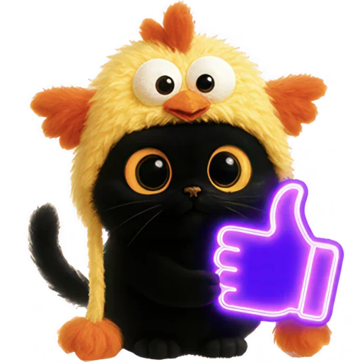 👍 Стикер «Чикен киса» для Telegram
