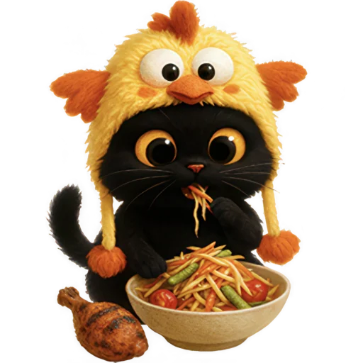 🍲 Стикер «Чикен киса» для Telegram
