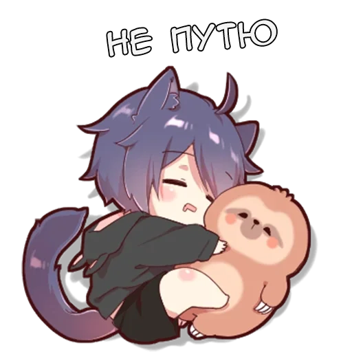 🤗 Стикер «Черный кот» для Telegram