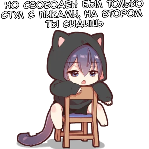 🪑 Стикер «Черный кот» для Telegram