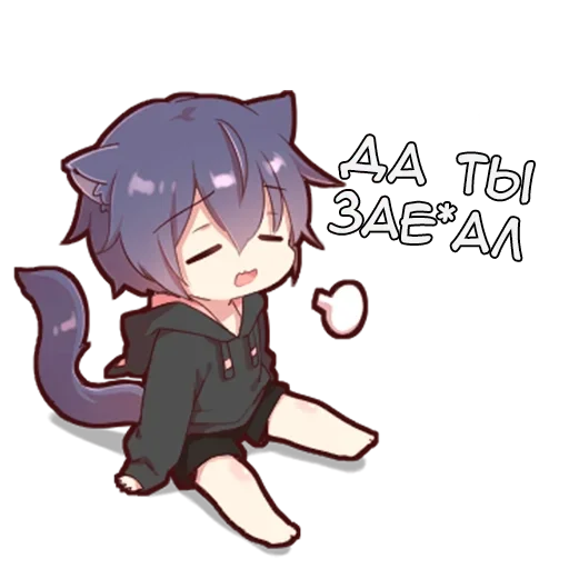 😪 Стикер «Черный кот» для Telegram