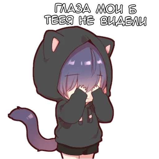 🙈 Стикер «Черный кот» для Telegram