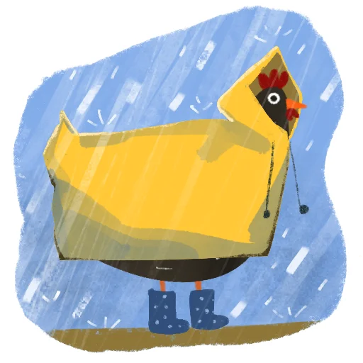 💦 Стикер «Черная курица» для Telegram